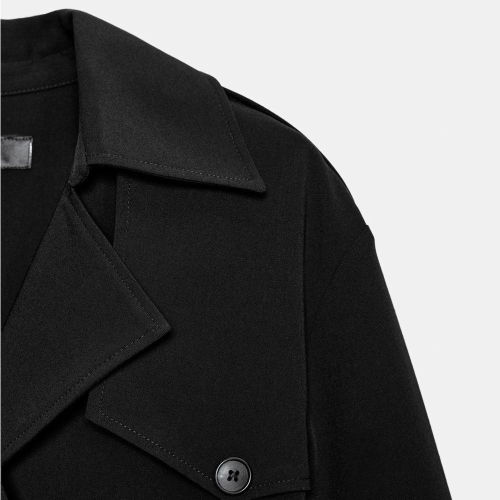 ZARA ZW COLLECTION TRENCH MIDI DRESS - Picture 10 of 10